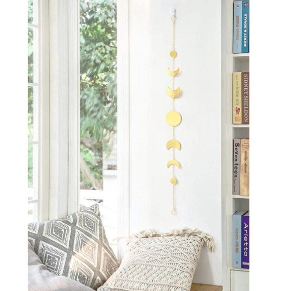 Other - Moon Phase Garland with Chains Boho Gold